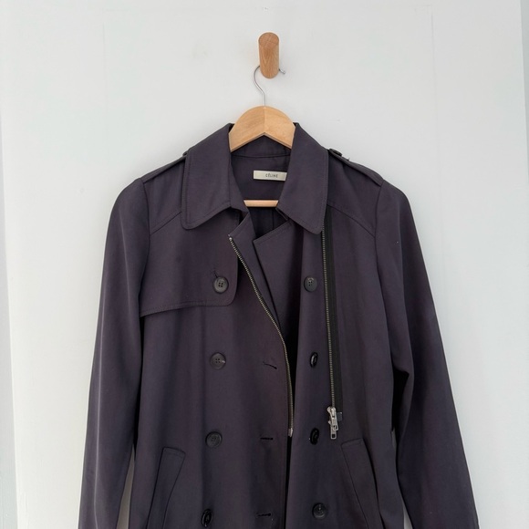 Vintage Celine blue & black classic trench coat with a twist - size 40 (Medium) - Picture 1 of 11